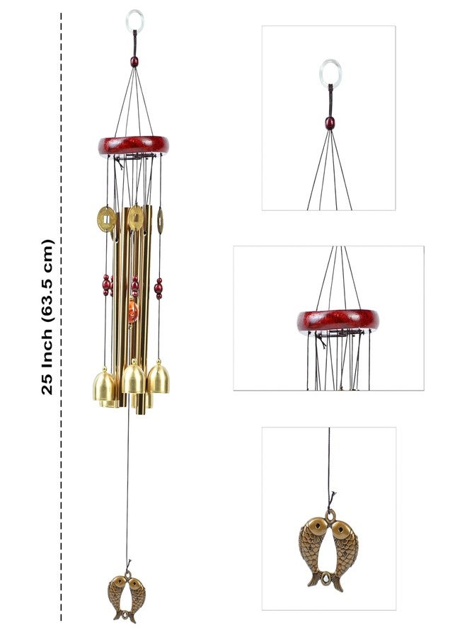 HindCraft Wind Chimes for Balcony, Garden & Home Decor - 63cm Metal Hanging Bell Windchime for Living Room, Wall Decor Items, Positive Energy, Decorative Items, Outdoor & Indoor Use - Image 2